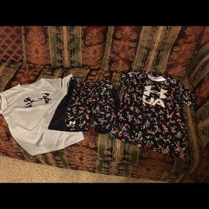 Boys Under Armour 2 size 7 shirts & size 6 shorts